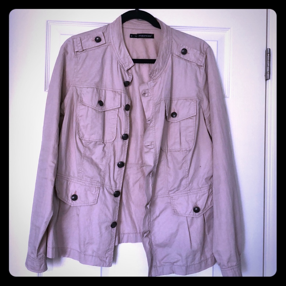 Rose colored plus sized jacket